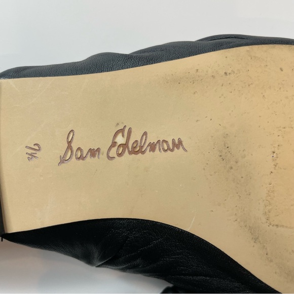 Sam Edelman Cecilia Black Leather Mules Size 7.5 - Picture 6 of 10